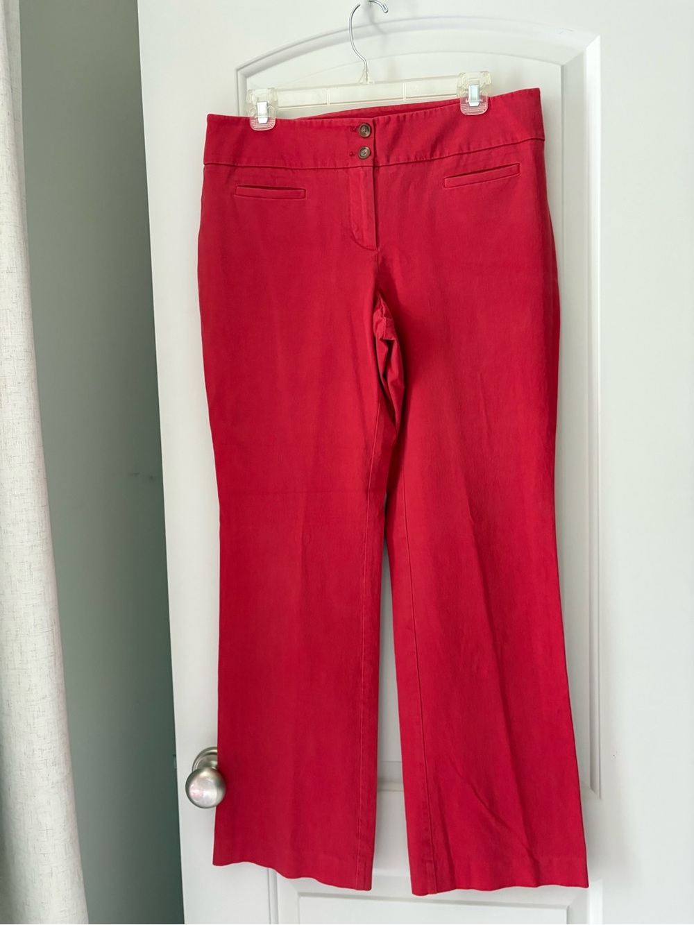 LOFT Bright Red Wide-Leg Women's Pants